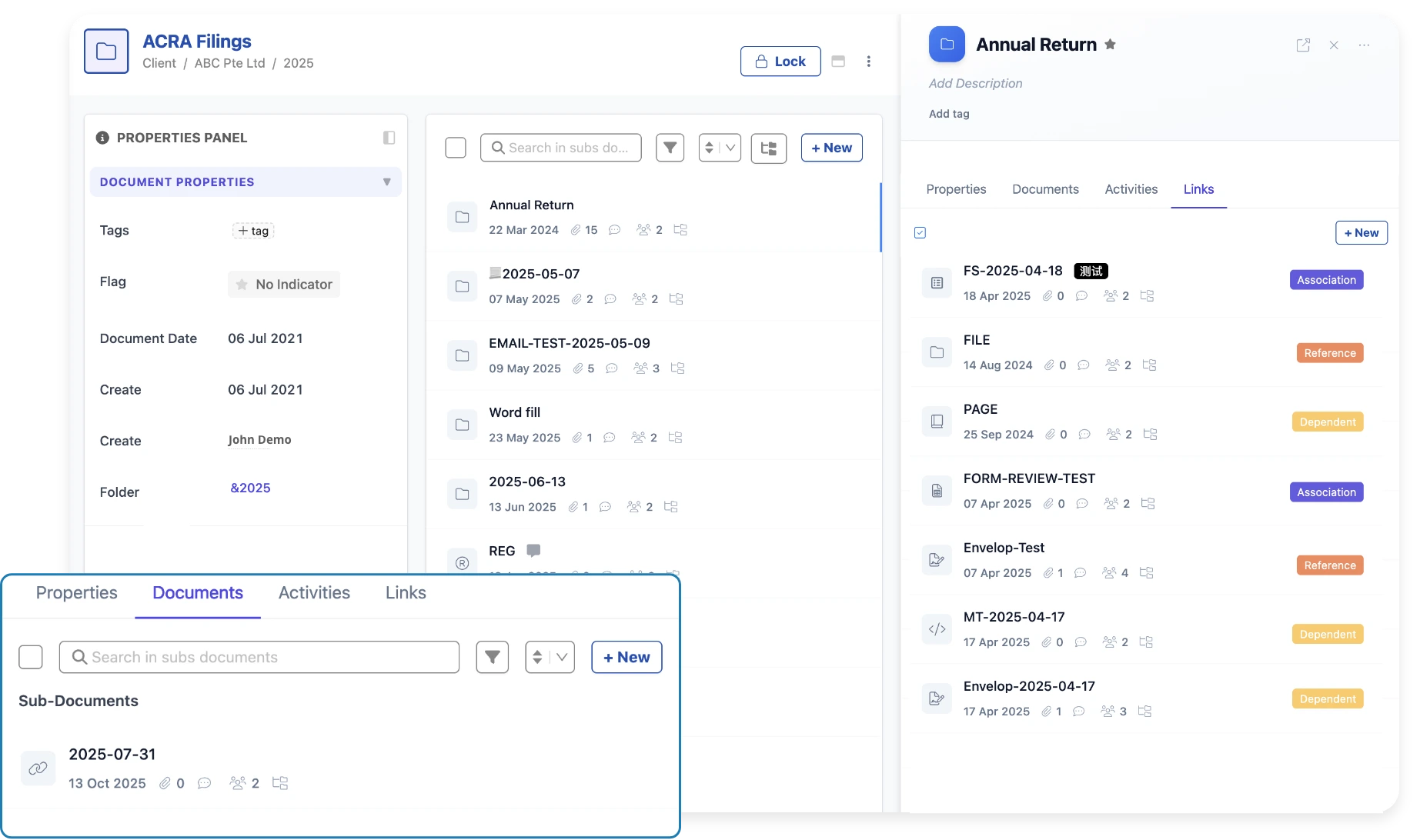 Link related documents and data across your entire practice for seamless workflows